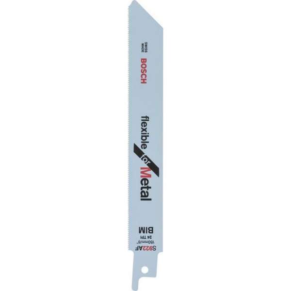 Bosch Reciprozaagblad S 922 AF Flexible for Metal - 2 stuks Bosch Reciprozaagblad S 922 AF Flexible for Metal - 2 stuks