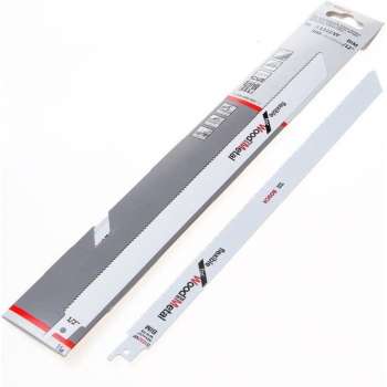 Bosch Reciprozaagblad metaal en hout lang S 1222 VF 300mm blister van 5 bladen