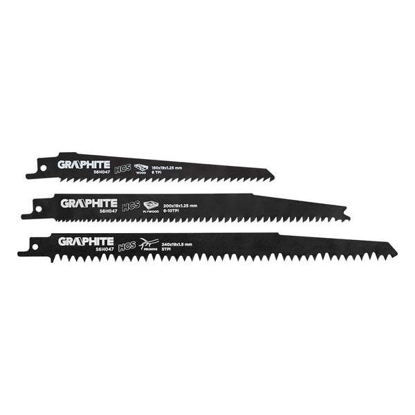 Recipro Zaagbladen Set voor Hout, 3 stuks Recipro Zaagbladen Set voor Hout, 3 stuks