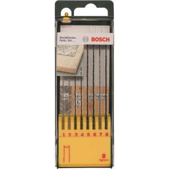 Bosch Set zaagbladen voor hout - U schacht - 8-delig