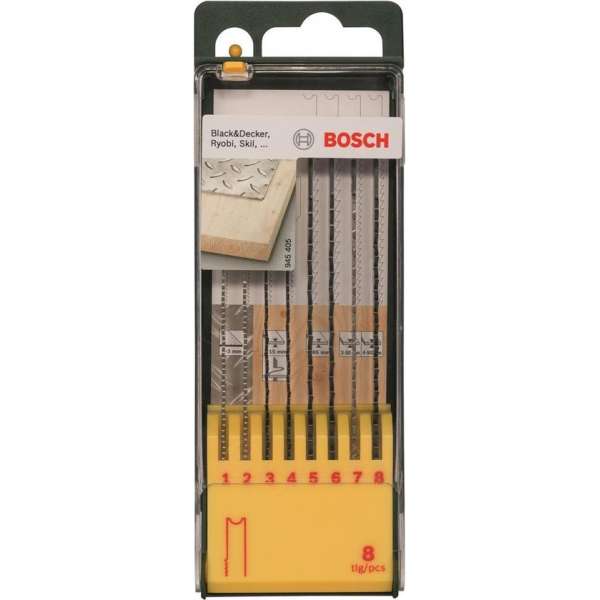 Bosch Set zaagbladen voor hout - U schacht - 8-delig Bosch Set zaagbladen voor hout - U schacht - 8-delig