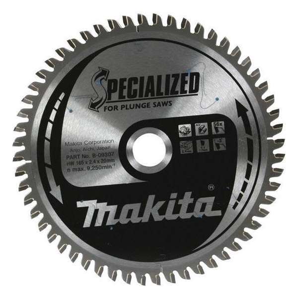 Makita B-10344 Cirkelzaagblad - 165 x 20 x 48T - Hout Makita B-10344 Cirkelzaagblad - 165 x 20 x 48T - Hout
