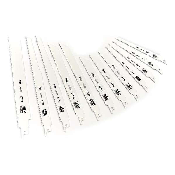 12 Delige Bi-Metaal Reciprozaagbladen Set