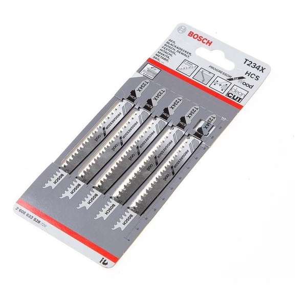 Bosch Decoupeerzaagblad hardhout T 234 X blister van 5 bladen