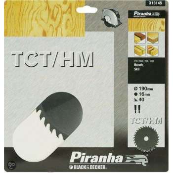 Piranha Cirkelzaagblad TCT/HM, 190x16mm 40 tanden X13145