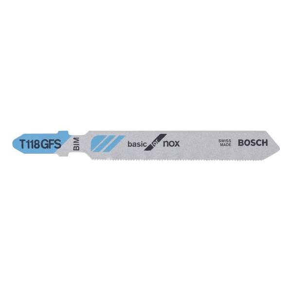 Bosch - Decoupeerzaagblad T 118 GFS Basic for Inox - 3 stuks Bosch - Decoupeerzaagblad T 118 GFS Basic for Inox - 3 stuks