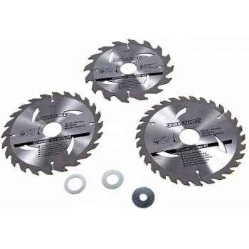 Silverline TCT Cirkelzaag bladen 3 pk van 180 tot 190mm