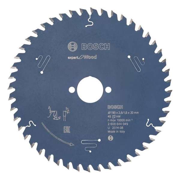 BOSCH 2608644049 Cirkelzaagblad Expert voor hout 190x30 - 48 tanden