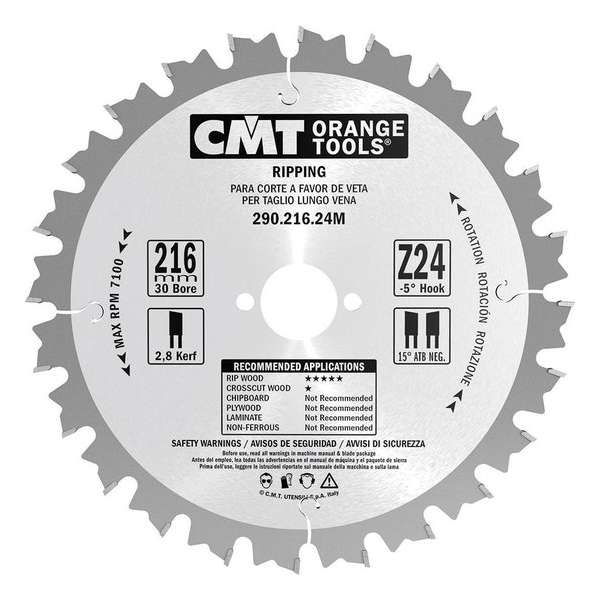 CMT 290.190.12M HW Schulpzaagblad - 190 x 30 x 12T - Hout CMT 290.190.12M HW Schulpzaagblad - 190 x 30 x 12T - Hout