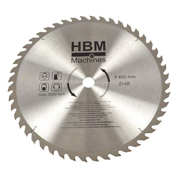 HBM 400 x 48T Cirkelzaagblad voor Hout - ASGAT 30 mm. HBM 400 x 48T Cirkelzaagblad voor Hout - ASGAT 30 mm.