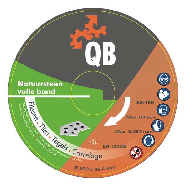 Diamant zaagblad QB natuursteen volle band Ø150mm asgat 22,2mm - slijpschijf Diamant zaagblad QB natuursteen volle band Ø150mm asgat 22,2mm - slijpschijf