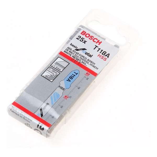 Bosch - Decoupeerzaagblad T 118 A Basic for Metal Bosch - Decoupeerzaagblad T 118 A Basic for Metal