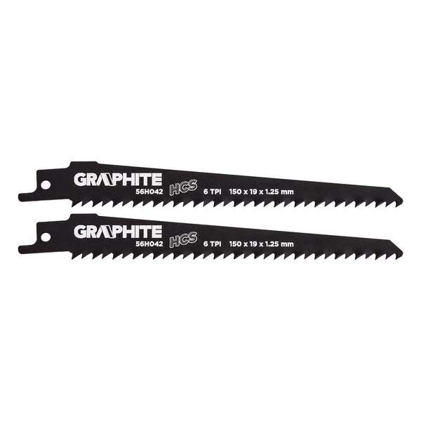 Recipro Zaagblad 150 x 19 x 1,25 mm 6 TPI , 2 stuks Recipro Zaagblad 150 x 19 x 1,25 mm 6 TPI , 2 stuks