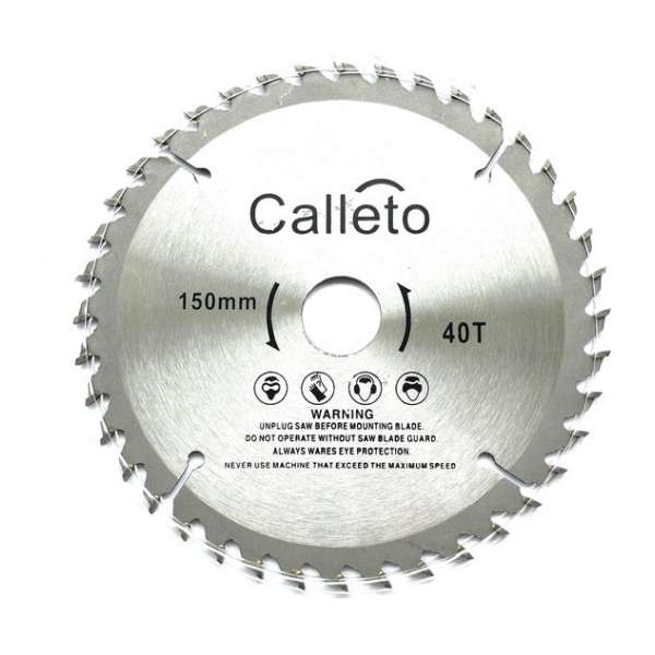Calleto zaagblad - Zaagblad hout - 150 x 22,23mm - Cirkelzagen - 40 tanden - hardmetalen - Incl. reductiering 19,8mm Calleto zaagblad - Zaagblad hout - 150 x 22,23mm - Cirkelzagen - 40 tanden - hardmetalen - Incl. reductiering 19,8mm