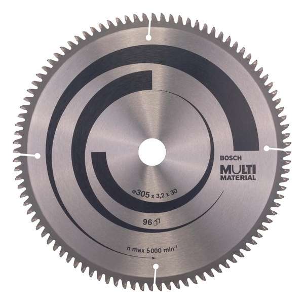Bosch - Cirkelzaagblad Multi Material 305 x 30 x 3,2 mm, 96 Bosch - Cirkelzaagblad Multi Material 305 x 30 x 3,2 mm, 96