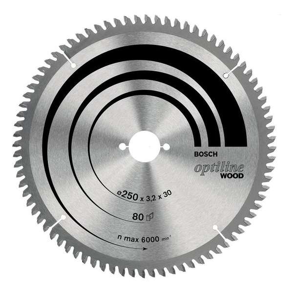Bosch - Cirkelzaagblad Optiline Wood 254 x 30 x 3,2 mm, 60 Bosch - Cirkelzaagblad Optiline Wood 254 x 30 x 3,2 mm, 60