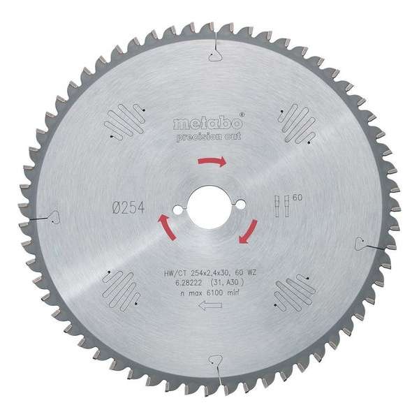 Metabo Cirkelzaagblad HW/CT 315x30mm 84 tands WZ Metabo Cirkelzaagblad HW/CT 315x30mm 84 tands WZ