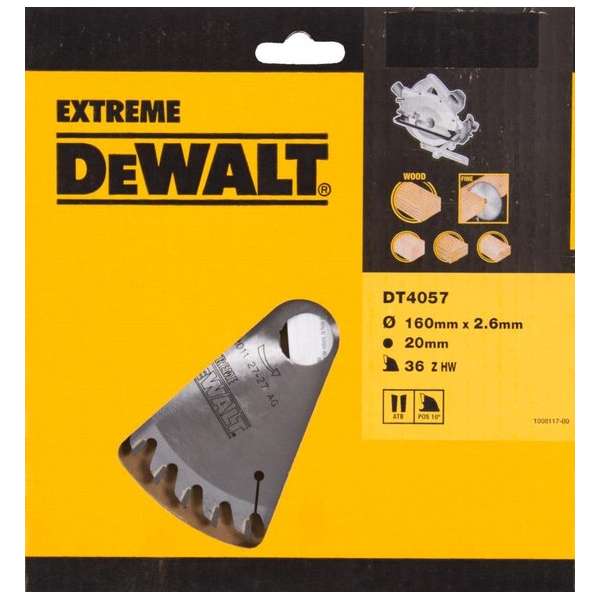 DeWALT DT4057 Cirkelzaagblad CZB 160x1.8x20mm 36T