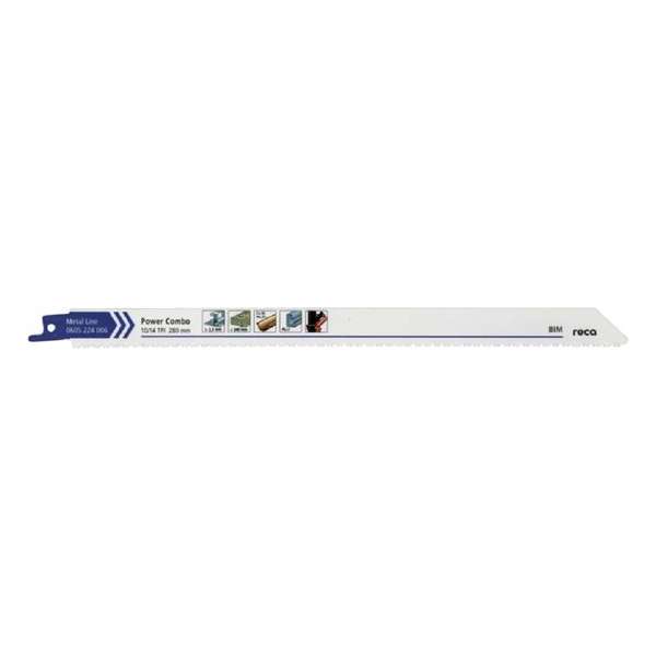 Reca Reciprozaagblad metaal Power Combo 10/14 280 mm BiM XLS hoogwaardig, universeel vanaf 2 mm (10 stuks) Reca Reciprozaagblad metaal Power Combo 10/14 280 mm BiM XLS hoogwaardig, universeel vanaf 2 mm (10 stuks)