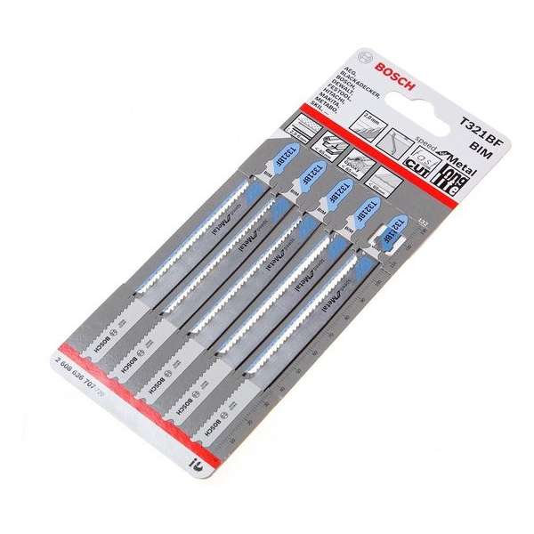 Bosch Decoupeerzaagblad universele schacht T 321 BF blister van 5 bladen Bosch Decoupeerzaagblad universele schacht T 321 BF blister van 5 bladen