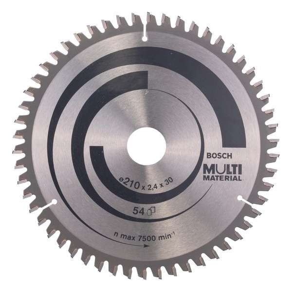 Bosch Cirkelzaagblad Multi Material 210 x 30 x 2,4 mm, 54