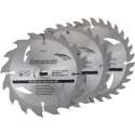 Silverline Tct Cirkelzaagblad, 16, 24, 30 Tanden, 3 Stuks (135 X 12,7 - 10 mm Ringen)