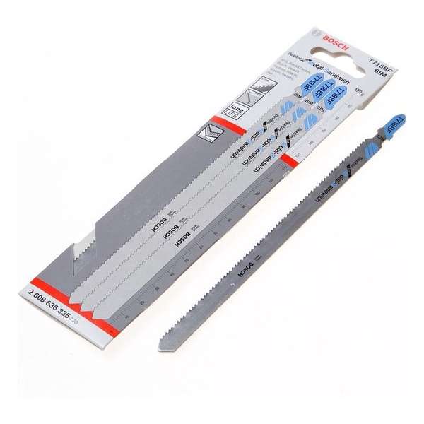 Bosch Decoupeerzaagblad sandwichmateriaal T 718 BF blister van 3 zaagjes Bosch Decoupeerzaagblad sandwichmateriaal T 718 BF blister van 3 zaagjes