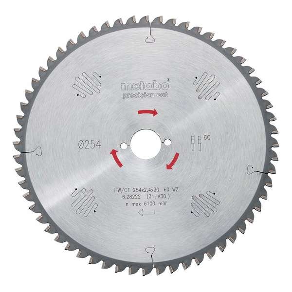 Metabo 628035000 HW/CT Cirkelzaagblad - 190 x 30mm - 48 WZ Metabo 628035000 HW/CT Cirkelzaagblad - 190 x 30mm - 48 WZ