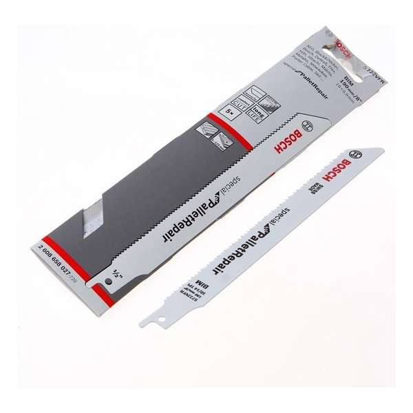 Bosch Reciprozaagblad pallet repair S 722 VFR 150mm blister van 5 zaagjes Bosch Reciprozaagblad pallet repair S 722 VFR 150mm blister van 5 zaagjes