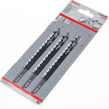 Bosch Decoupeerzaagblad hardhout T 344 D blister van 3 bladen