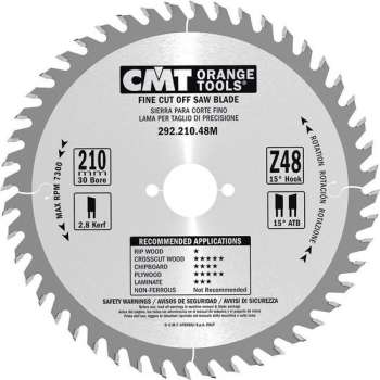 CMT 292.230.48M HW Cirkelzaagblad - 230 x 30 x 48T - Hout