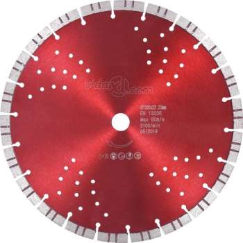 vidaXL Diamantzaagblad met turbo en gaten 300 mm staal  VDXL_143232