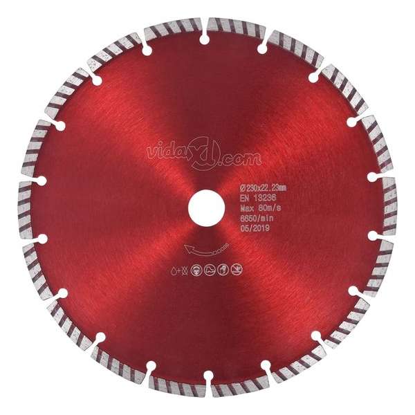 vidaXL Diamantzaagblad met turbo 230 mm staal VDXL_143222 vidaXL Diamantzaagblad met turbo 230 mm staal VDXL_143222