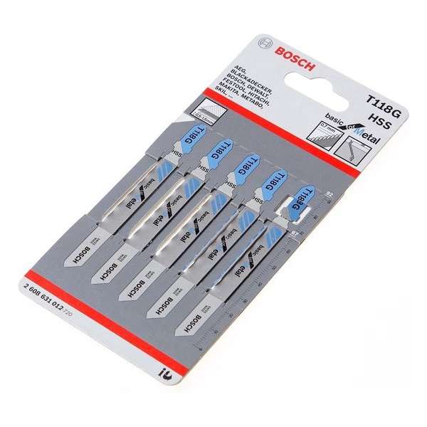 Bosch Decoupeerzaagblad metaal T 118 G blister van 5 zaagjes Bosch Decoupeerzaagblad metaal T 118 G blister van 5 zaagjes