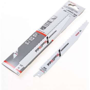 Bosch Reciprozaagblad metaal en hout lang S 3456 XF 200mm blister van 5 zaagjes