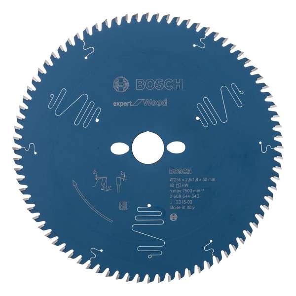 Blad Expert for Wood 254x30x2.6/1.8x80 T Blad Expert for Wood 254x30x2.6/1.8x80 T