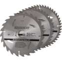 Silverline Tct Cirkelzaagblad, 24, 40, 48 Tanden, 3 Stuks (200 X 30 - 25, 18 En 16 mm Ringen)