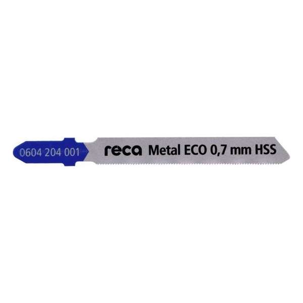 Reca Decoupeerzaagblad ECO HSS - Metaal - 0,7mm - 77/55 mm Dunne staalplaten (0,5 - 1,5 mm) (10 stuks) Reca Decoupeerzaagblad ECO HSS - Metaal - 0,7mm - 77/55 mm Dunne staalplaten (0,5 - 1,5 mm) (10 stuks)