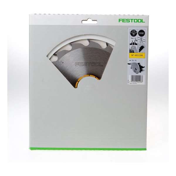 Festool 493196 / 210x2,6x30 PW16 Cirkelzaagblad - 210 x 30 x 16T - Hout Festool 493196 / 210x2,6x30 PW16 Cirkelzaagblad - 210 x 30 x 16T - Hout