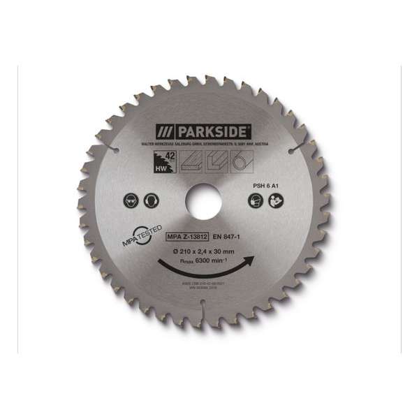 PARKSIDE® Cirkelzaagblad 42 tanden - 210mm - Passend op alle gangbare handcirkelzagen PARKSIDE® Cirkelzaagblad 42 tanden - 210mm - Passend op alle gangbare handcirkelzagen