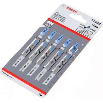 Bosch Decoupeerzaagblad metaal T 118 B blister van 5 zaagjes
