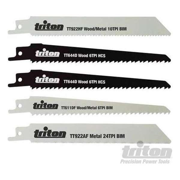 Triton 5-delige reciprozaagblad set 150 mm Triton 5-delige reciprozaagblad set 150 mm