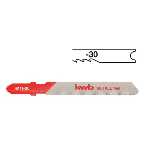 KWB Decoupeerzaagbladen - Metaal Middel 6112-30 KWB Decoupeerzaagbladen - Metaal Middel 6112-30