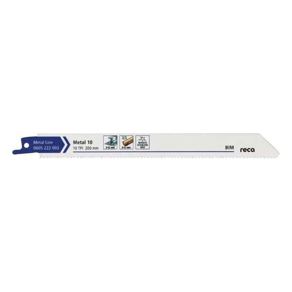 Reca Reciprozaagblad metaal Metal 10 200 mm BiM Staal en RVS van 3,0 tot 12 mm en non-ferro metalen (25 stuks) Reca Reciprozaagblad metaal Metal 10 200 mm BiM Staal en RVS van 3,0 tot 12 mm en non-ferro metalen (25 stuks)