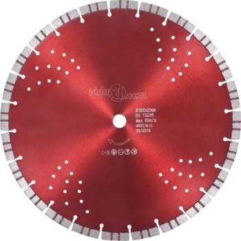 vidaXL Diamantzaagblad met turbo en gaten 350 mm staal  VDXL_143234