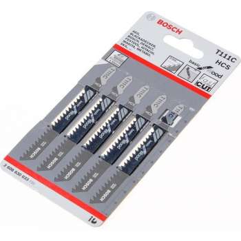 Bosch Decoupeerzaagblad hardhout T 111 C blister van 5 zaagjes