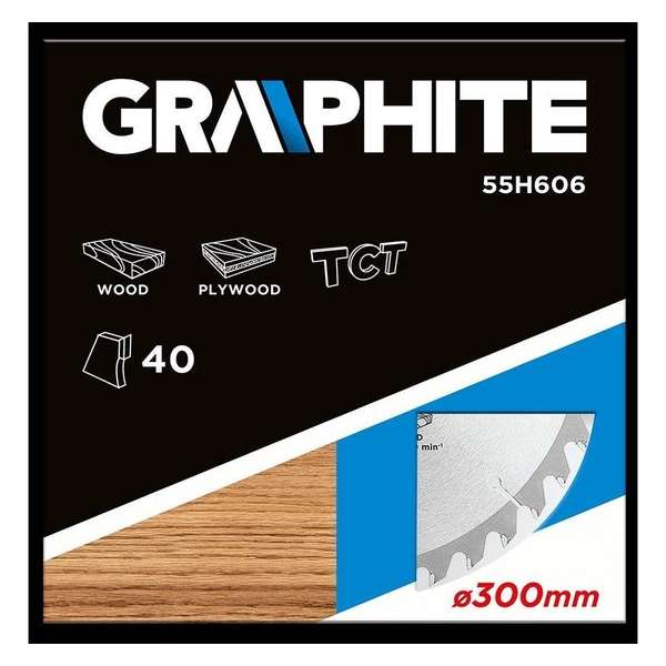 GRAPHITE Cirkelzaagblad 300 mm, 40 tands, Hout GRAPHITE Cirkelzaagblad 300 mm, 40 tands, Hout