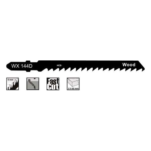 Wovar Decoupeerzaagbladen Hout Grof 144D - Pak 5 Stuks Wovar Decoupeerzaagbladen Hout Grof 144D - Pak 5 Stuks
