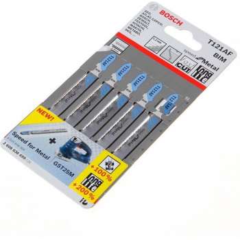 Bosch Decoupeerzaagblad universele schacht T 121 AF blister van 5 bladen