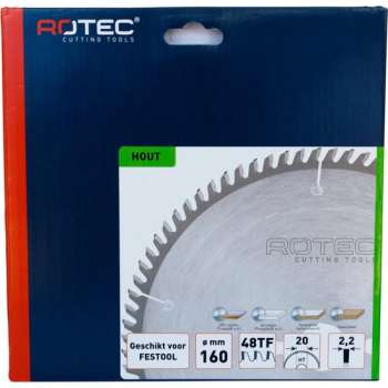 Rotec HM Formaatzaagblad Trapezium/Vlak ø160x20 Z48 TF